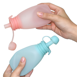New Style Baby Free Bpa Silicone Washable Reusable Food <b>Pouch</b> Toddlers Baby Silicone Milk Bag Homemade Breastmilk Storage Bag - Product Image 4