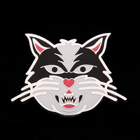 Badge en alliage de zinc de haute qualité, motif tête de chien de dessin animé, émail dur, conception OEM ODM, épingle de revers en métal, badge cadeau à motif personnalisé