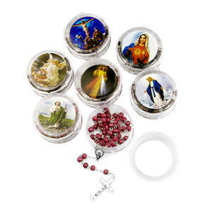 Hạt Mân Côi Công Giáo Mới, Mặt Dây Chuyền, Vòng Tay, 6mm, Hạt Mân Côi Gỗ Thánh, Hạt Mân Côi Hồi Giáo, Có Hộp, Dành Cho Nam Và Nữ - Product Image 1