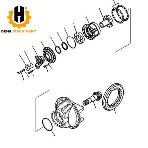 Conjunto de Engranajes para Camión de Volteo HD465 HD785 569-22-71203 Eje de Engranaje Cónico 569-22-71204 Engranaje Cónico <span class=keywords><strong>Diferencial</strong></span> Nuevo - Product Image 2