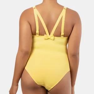 Ladymate ODM/OEM trajes de bano de talla grande da donna nuoto Monokini a figura intera costumi da bagno donna taglie forti