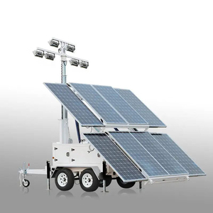 Thông minh năng lượng mặt trời cctv tháp ánh sáng di động tùy chỉnh năng lượng mặt trời Máy ảnh <span class=keywords><strong>Trailer</strong></span> với pin cho trang web việc làm - Product Image 6