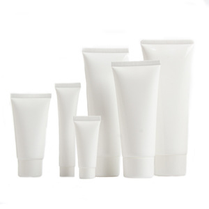 White facial cleanser cosmetic tubes PE 100ml plastic tube for cosmetics skincare squeeze cosmetic tubes