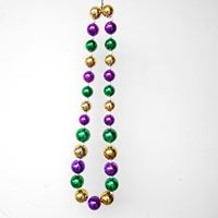 Colliers en chaîne de perles en plastique pour le Mardi Gras en gros, Collier géant de perles pour le défilé du Mardi Gras