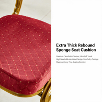 Chaises de salle à manger modernes et durables en aluminium pour hôtels, mariages, banquets, réunions VIP, restaurants, événements, fêtes, églises