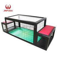 Installation de divertissement de compétition sportive double d'intérieur, Subsoccer 3, jeu de football de table avec deux chaises