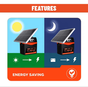 AC <span class=keywords><strong>230V</strong></span>/DC 12V Batterie Panneau Solaire Clôture Électrique LED Energizer Bovins Animaux Clôture Électrique Energizer Solaire - Product Image 4