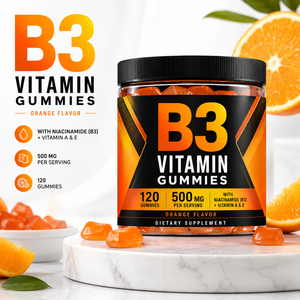 Complément alimentaire premium OEM personnalisé Halal Vegan Vitamine B3 NAD+ NR avancé blanchissant Niacinamide Gummies Santé Sans produits laitiers - Product Image 4