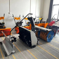 Pembersih Salju Jalan 15HP untuk Komunitas & Tempat Parkir, Berpenggerak Sendiri dengan Sikat Putar untuk Salju Basah & Beku
