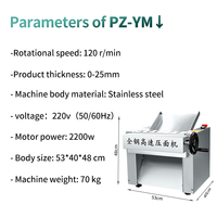 Machine automatique électrique à pâtes, laminoir à pâte silencieux, production de 100 kg/h pour boulangerie et pizzeria