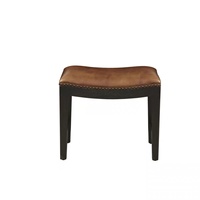 Chaise de salle à manger contemporaine en bois massif et cuir avec accoudoirs et dossier mobile, garantie de 2 ans, pour restaurant et salle d'étude