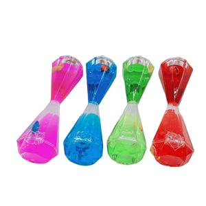 Jouet minuteur à mouvement liquide, forme de diamant, <span class=keywords><strong>sablier</strong></span> à <span class=keywords><strong>huile</strong></span> avec lumière LED - Product Image 3