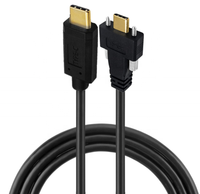 Kabel Data pengisi daya berlapis emas, kabel Data pengisian daya dengan sekrup 10G 5A USB 3.1 tipe-c Male ke USB-C Male