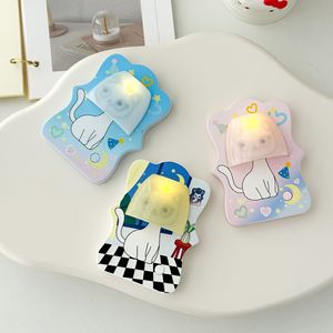 Cartoon Cat Night Light LED Warm White <b>Mini</b> Mushroom Shape With Magnetic Base For <b>Desk</b> Or Fridge Decor - Product Image 4