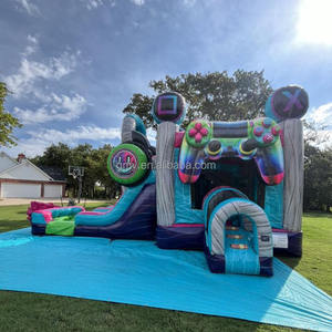 <span class=keywords><strong>Château</strong></span> gonflable extérieur combiné, jeu <span class=keywords><strong>de</strong></span> tir, moonwalk, <span class=keywords><strong>château</strong></span> gonflable avec toboggan et piscine - Product Image 2