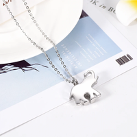 Belle éléphant collier commémoratif bijoux SUS 304 acier inoxydable crémation cendres souvenir urne pendentif collier urne funéraire urne
