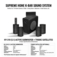 Système Home Cinéma OEM en Gros d'Usine avec Caisson de Basses Actif et Télécommande pour TV, KTV, Salon, Hôtel, Audio