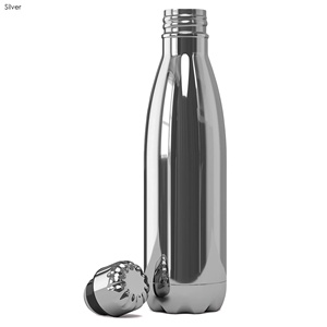 Botella de Agua de Acero Inoxidable 304 de Doble Pared y Diseño Elegante de 500 ml, Acabado Brillante UV DB020 <span class=keywords><strong>Komo</strong></span>, Botella de Metal Precioso - Product Image 4