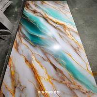 Feuille de sortie d'usine Panneau en plastique PVC Panneau mural décoratif en PVC Feuille de marbre Panneaux alternatifs en marbre Feuille de marbre UV en PVC