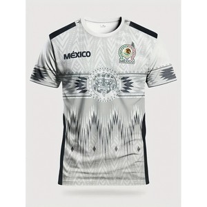 Mexico Football Jersey 2026 Men's Short Sleeve Crew Neck Sublimated <b>Polyester</b> Breathable Sports Training <b>Shirt</b> - Product Image 3