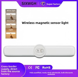 SIXWGH Luce con Sensore di Movimento PIR Ricaricabile, Design <span class=keywords><strong>a</strong></span> Barra con Autofocus, Uso Universale, Dimmerabile, Montaggio Magnetico per Casa e Garage - Product Image 2