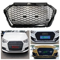 Pour Audi A3, mise à niveau vers la calandre d'origine 8P RS3, calandre noire en ABS, cadre chromé, anneau chromé, modèle 2016-2018