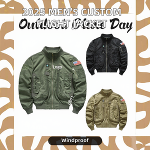 แจ็คเก็ตบอมเบอร์ผู้ชายแบบใหม่ปี 2025 ขายส่ง ปรับแต่งได้ ปกแบบลำลอง กันน้ำและกันลม ทรงหลวม ผ้าไนลอน แฟชั่นสำหรับกิจกรรมกลางแจ้งในฤดูใบไม้ร่วง - Product Image 2