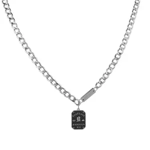 Hip Hop Good Luck Charm Pendant Necklace Stainless Titanium Steel Punk Style Women Necklaces