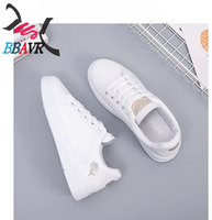 Xuanhui Fashion Baskets basses pour femme, blanches, décontractées, pour le sport et le skateboard en extérieur