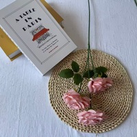 Jade Horizon Handgefertigte Kunstseiden-Rose Realistische Blumen für Hochzeit Halloween Erntedankfest Valentinstag Ostern Neujahr