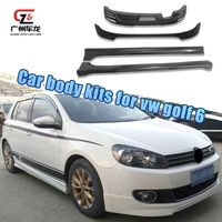 Ensemble complet d'accessoires de voiture pare-chocs avant lèvre arrière diffuseur lèvres latérales jupes pour VW GOLF 6 2010-2012 kits de carrosserie matériau ABS