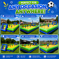Jeu gonflable d'extérieur pour terrain de football, savon à l'eau, terrain de football avec rebondissements, ballon Zorb