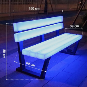 Tùy chỉnh RGB màu thay đổi chiếu sáng <span class=keywords><strong>LED</strong></span> đồ nội thất ánh sáng lên băng ghế dự bị ghế Patio công viên vườn băng ghế dự bị ngoài trời - Product Image 3