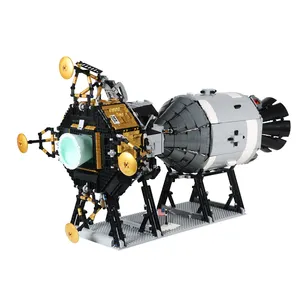 금형 킹 21006 스타 아폴로 11 우주선 로켓 어린이 조립 빌딩 블록 장난감