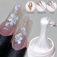 LILYCUTE Marque Privée 8ml Gel de Sculpture 3D Céramique Blanc Antiadhésif Très Façonnable pour Fleurs et Nail Art