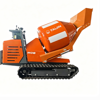Bétonnière portative sur chenilles Taijin M08 500L avec moteur à essence Briggs & Stratton haute efficacité pour la construction