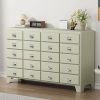Armoire de rangement en métal à plusieurs tiroirs |   Commode de style apothicaire moderne à 20 tiroirs, construction robuste, montage facile pour la maison ou le bureau
