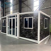 Maisons conteneurs préfabriquées pliantes en acier modernes de 20 pieds et 40 pieds pour bureaux et salons extérieurs