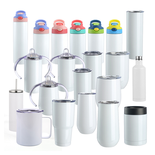 20Oz Straight Skinny Sublimation Blank 30oz Coffee Cup Blanks Stainless Sublimation Tumbler With Lid for Wine and Hot Drinks