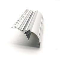 Profilé LED encastré incurvé en aluminium YG-B044 pour mur et plafond, canal d'éclairage encastré sans cadre avec diffuseur