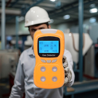 Alat Analisa Gas Oksigen O2 Industri Portabel, Meteran Mikro Klip Genggam, Detektor Kebocoran Wgsensor BX001 Baterai 2200mAh, Alarm Suara