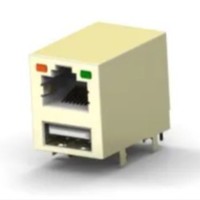 4-1775855-2 Connecteur USB de remplacement RJ45 SUR USB avec LED GO/G