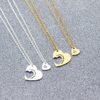 Collier tendance en acier inoxydable plaqué or 18 carats avec pendentif détachable pour famille et couple, idéal pour les occasions festives