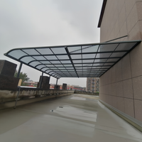 Auvent de terrasse en aluminium et polycarbonate pour extérieur, résistant aux UV, imperméable, abri solaire pour villa, balcon, cour, jardin