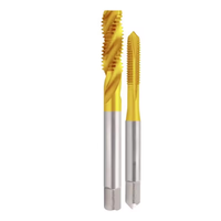 YG 1 pièce M14-M24 HSS Robinet à tarauder à spirale à rainures droites, revêtement en étain, norme ISO, avec tailles incluses