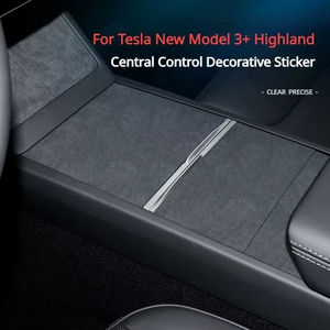 Pegatina para Consola Central en Oferta para Tesla Model 3 Highland, Parche Decorativo de Alcántara para Control Central, Calcomanía Protectora - Product Image 4