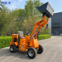 WGZN Minicargadora diésel compacta 4x4 de fácil reparación con cucharón articulado para agricultura y construcción