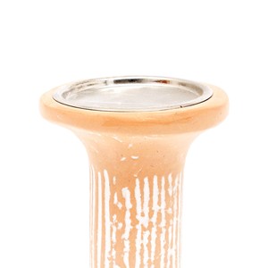 Porte-bougie pilier EcoMix 4x4x7 en céramique, support d'éclairage durable, décoration élégante - Product Image 4