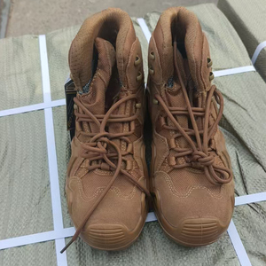 DF026 Coyote Brown Coffee dark color Suede cow leather <b>Hiking</b> <b>Boots</b> Breathable Outdoor All Seasons Wear - Product Image 3