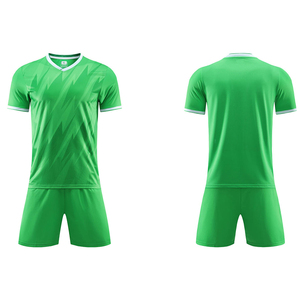 Ensemble de football original en gros, uniforme, maillot de football personnalisé, imprimé par transfert thermique, respirant, séchage rapide, polyester/coton, col rond - Product Image 1